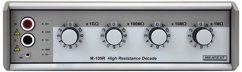 Программируемый декадный высокоомный магазин сопротивлений Meatest M109R купить по низкой цене | МАКСПРОФИТ