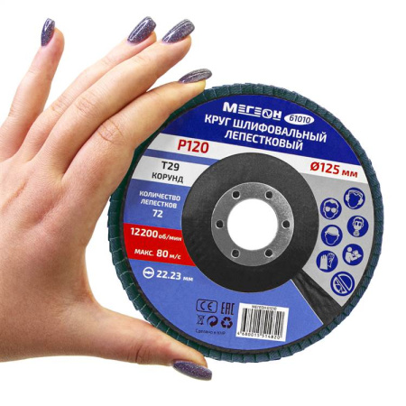 Круг шлифовальный лепестковый комплект МЕГЕОН 61010-10 купить по низкой цене | МАКСПРОФИТ