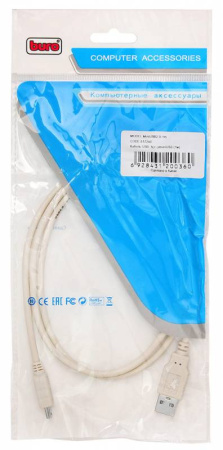 Кабель Buro USB2.0-M5P-1 USB A(m) mini USB B (m) 1м серый, Шнур\Buro купить по низкой цене | МАКСПРОФИТ