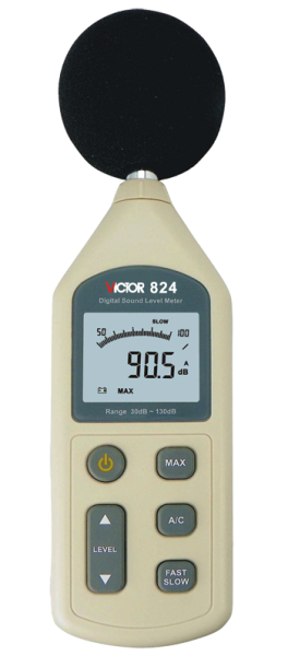 Шумомер цифровой Victor 824 купить по низкой цене | МАКСПРОФИТ