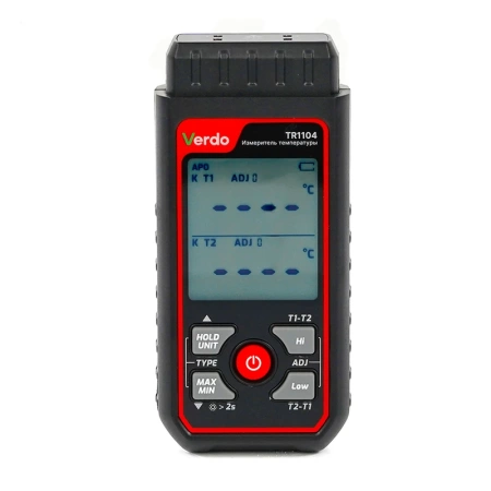 Измеритель температуры с выносным зондом K/J-типа VERDO TR1104, 2 канала купить по низкой цене | МАКСПРОФИТ