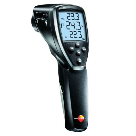 Инфракрасный термометр testo 845 с крестообразным лазерным целеуказателем и модулем влажности, с переключаемой оптикой купить по низкой цене | МАКСПРОФИТ