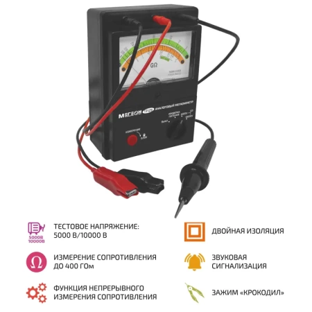Мегаомметр (измеритель сопротивления изоляции) МЕГЕОН 13129 купить по низкой цене | МАКСПРОФИТ