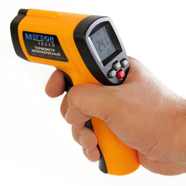 Бесконтактный термометр (пирометр) МЕГЕОН 16550 купить по низкой цене | МАКСПРОФИТ