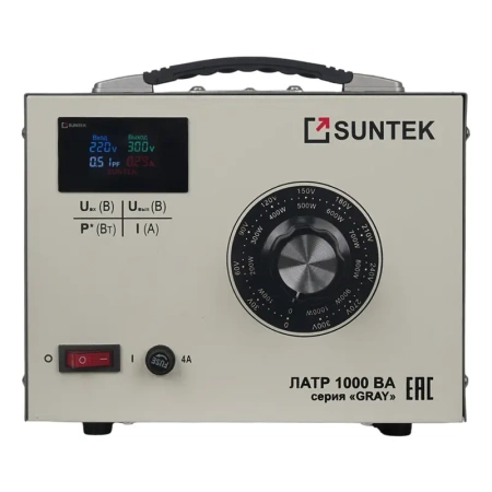 Автотрансформатор ЛАТР SUNTEK GRAY 1000ВА 0-300 В 4А купить по низкой цене | МАКСПРОФИТ